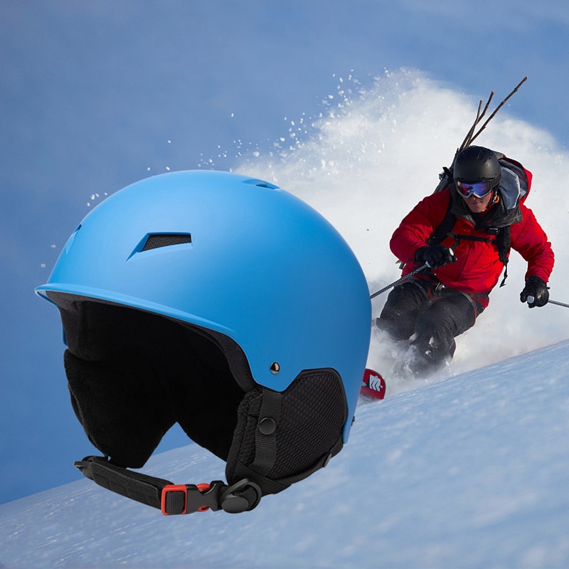 스키 헬멧 전문 스키 모자 야외 스포츠 스노우 보드 헬멧, 여성 경량 스케이트 보드 헬멧 분리형 귀마개
